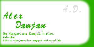 alex damjan business card